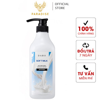 Sữa tắm trắng da Dabo Whitening Soft Milk Daily Body Wash Hàn Quốc Chính Hãng 750ml