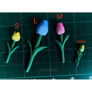 Hoa tulip MINI handmade bằng đất sét NHẸ (đọc kĩ mô tả) [lẻ1bông]