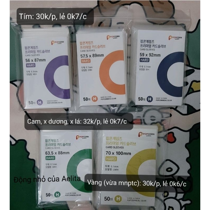 Tách lẻ theo set sleeve popcorn