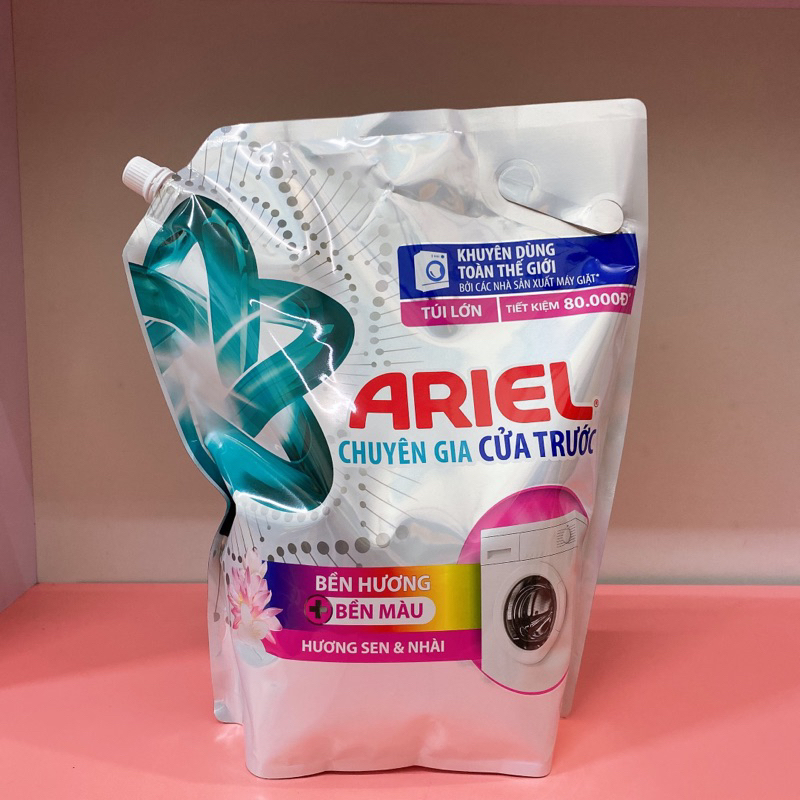 Nước giặt Ariel Hương Sen & Nhài dành cho máy giặt cửa trước Túi 3,05Kg