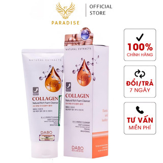 Sữa rửa mặt DABO Collagen Natural Rich Foam Cleanser 3in1 (180ml)