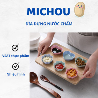 Bát ăn dặm lúa mạch kiểu Nhật mini hình hoa lá xinh xắn dễ thương