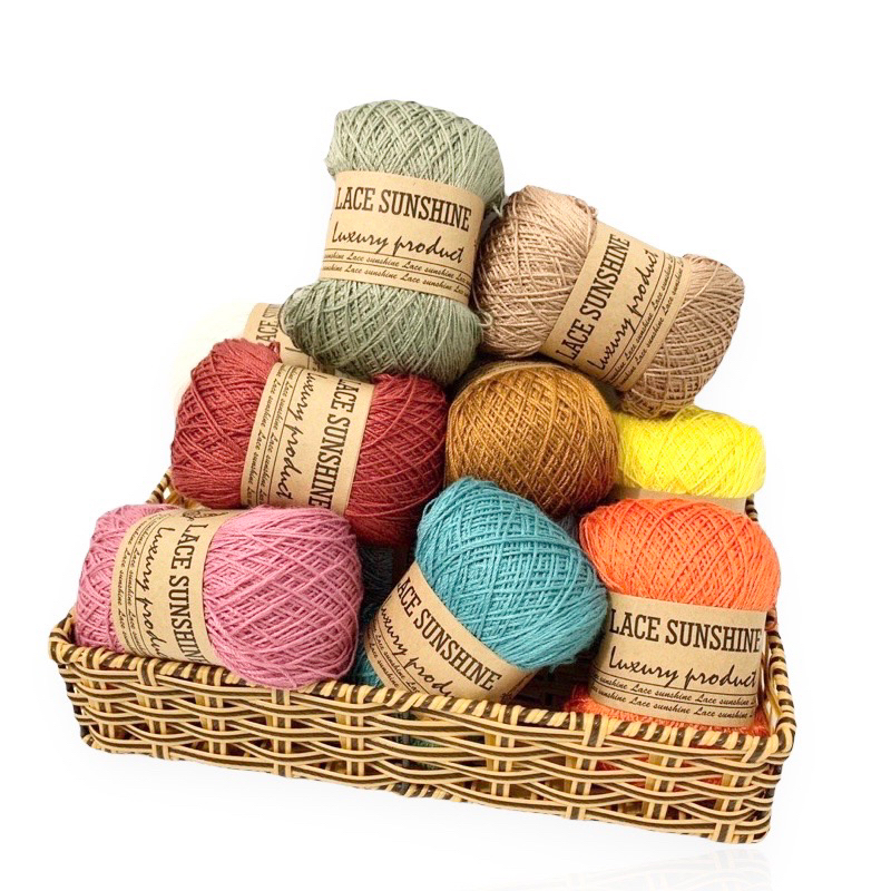 Sợi Lace Sunshine trơn móc áo 100gram