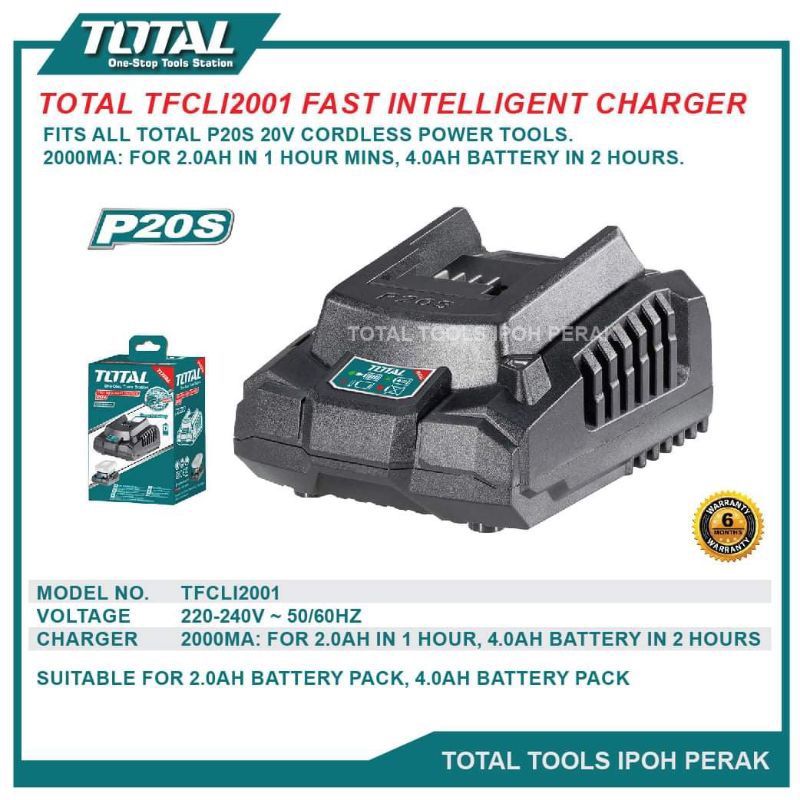 Sạc Pin 20V 2A TOTAL TFCLI2001
