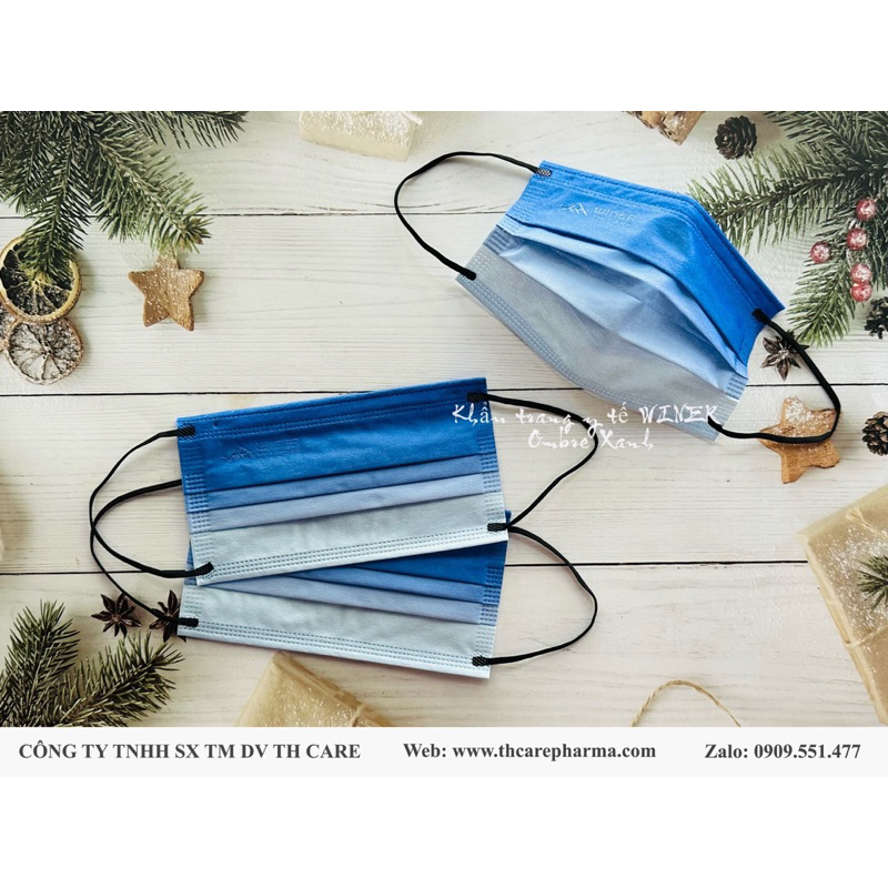 Khẩu trang y tế WINER Ombre đa sắc, siêu dễ thương, mix 8 màu thoải mái