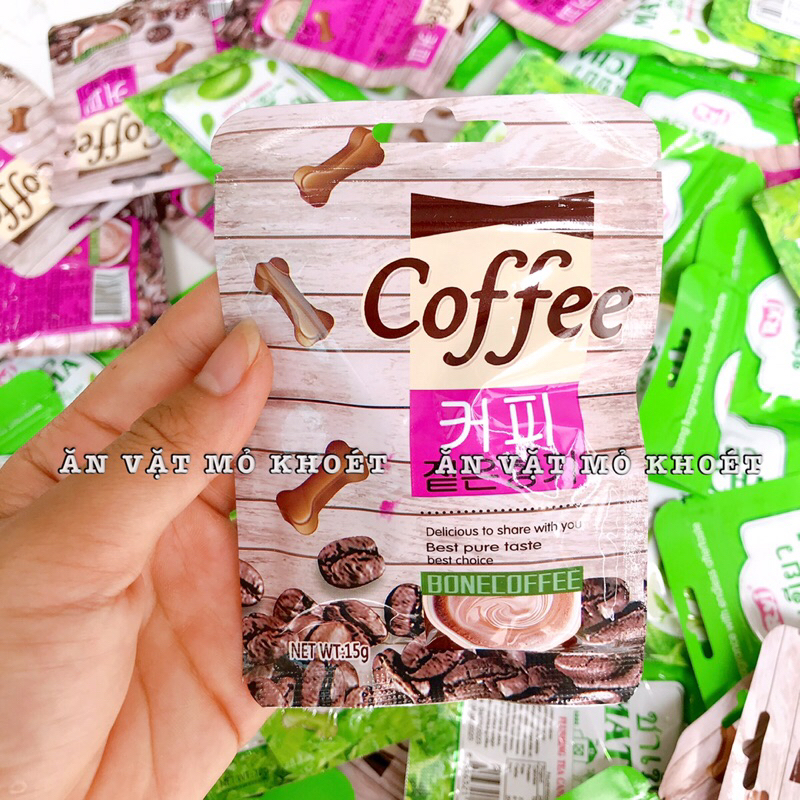 Kẹo C Matcha hình xương chó gói