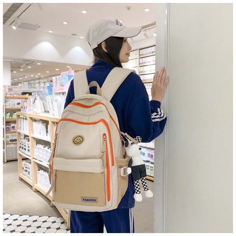 Balo nữ đi học đi chơi nhiều ngăn thời trang dễ thương chất vải chống thấm cao cấp Bánh Mì Store Balo Quảng Châu