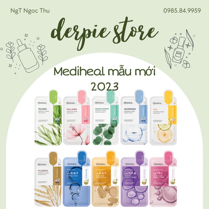 [ BILL HÀN - MẪU MỚI ] Mặt nạ giấy Mediheal NMF - Tea Tree - Watermide - Vita C - Madecassoside ... có sẵn