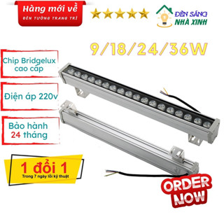  Đèn led thanh hắt ngoài trời dùng điện 220V thân nhôm BH 24 tháng 