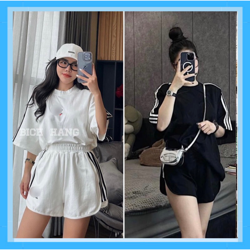 Set Bộ Đồ thể thao nữ a.di.dat form rộng chất cottong siêu mát