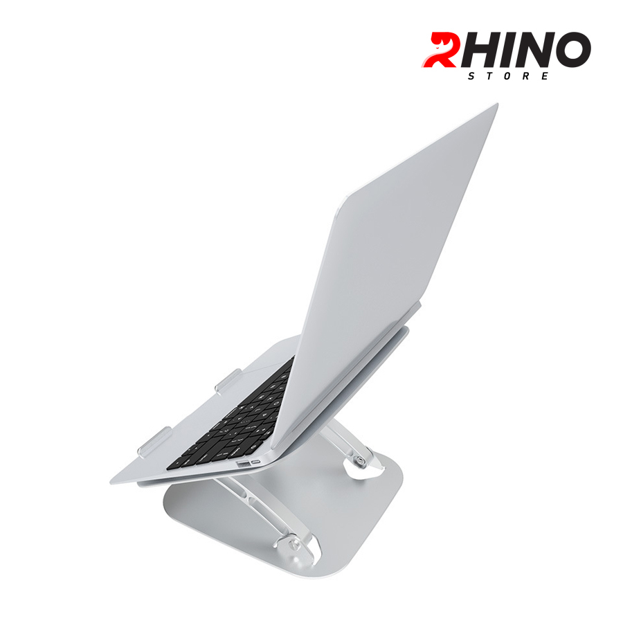 Đế tản nhiệt Laptop, macbook, ipad Rhino KL201, giá đỡ máy tính nhôm cao cấp, gấp gọn