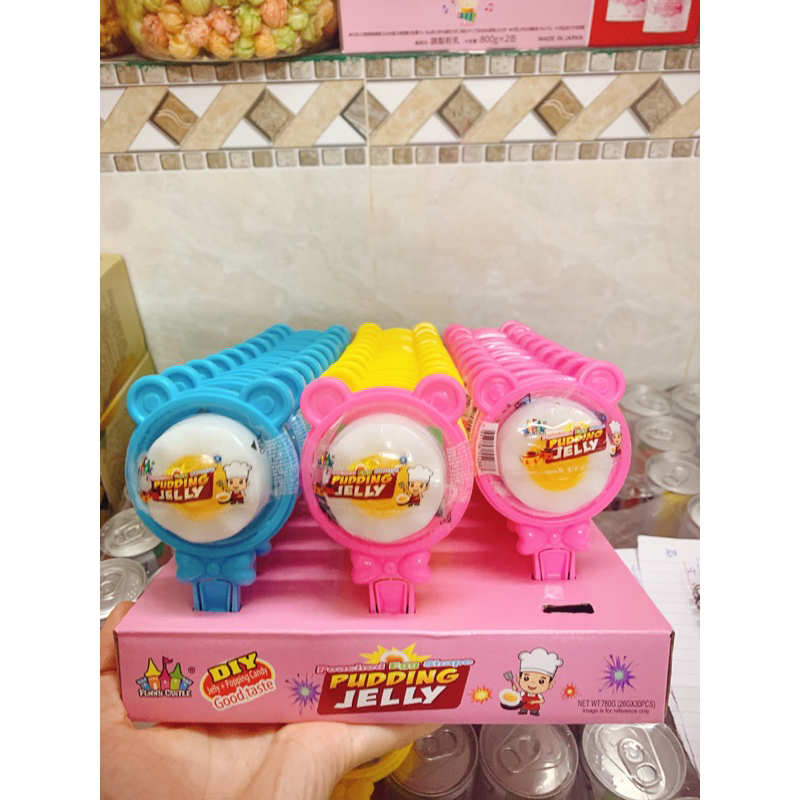 Thạch pudding jelly chảo trứng ốp La hộp 30 cái siêu cute cho bé