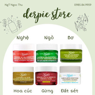 Mask mini 14ml - mặt nạ ki eo đất sét / hoa cúc / ngò / nghệ