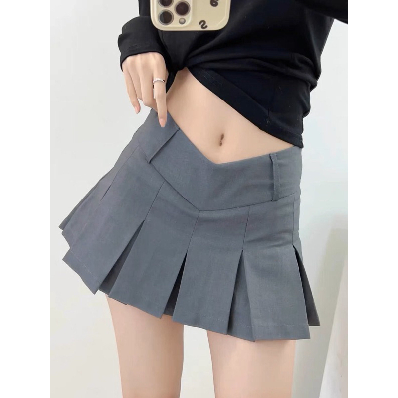 Chân váy xếp ly cut eo kèm quần 2 lớp Mlem.clothes