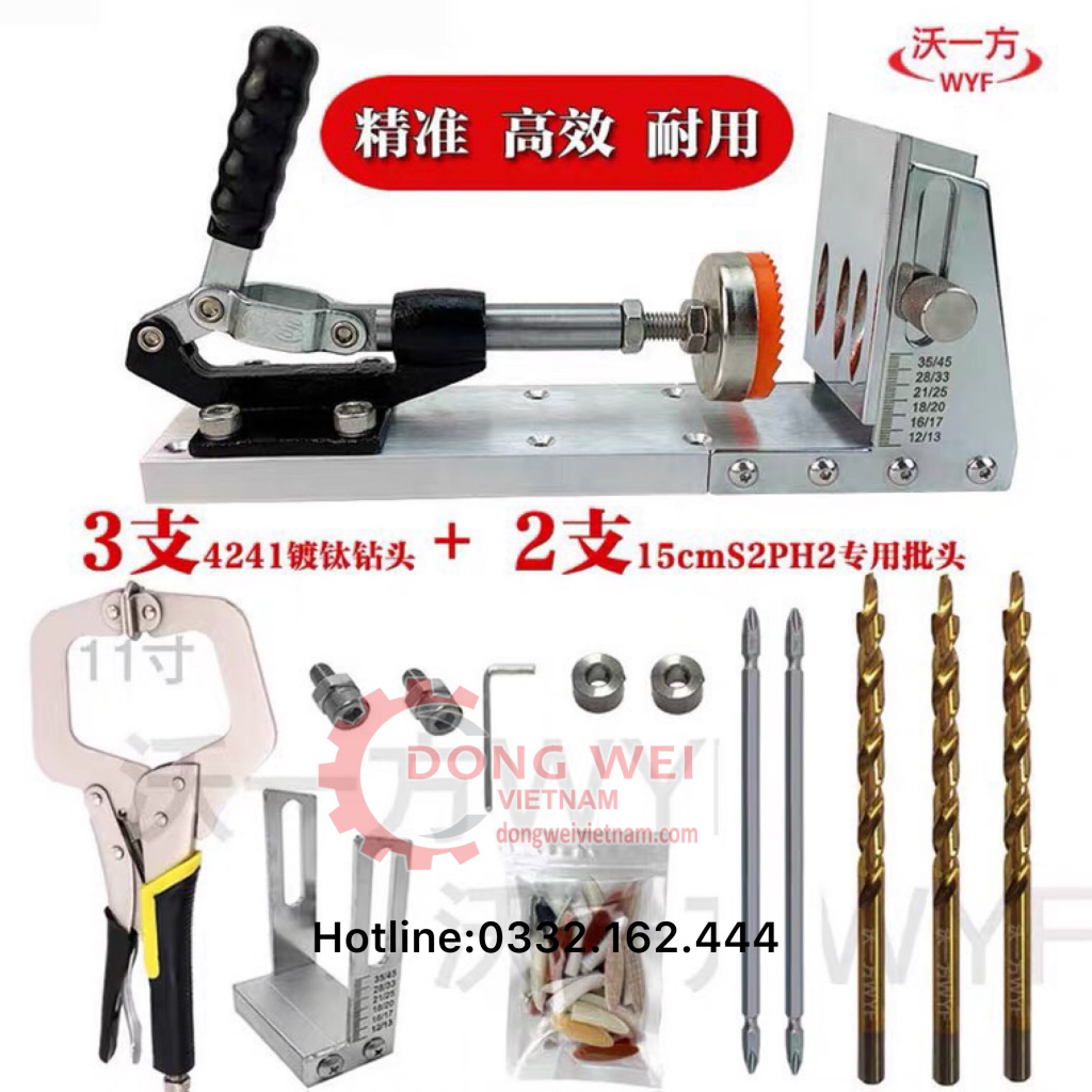 BỘ CỮ KHOAN CHÉO MINI, KHOAN XIÊN, GHÉP GÓC VUÔNG - FULL PHỤ KIỆN NHƯ HÌNH