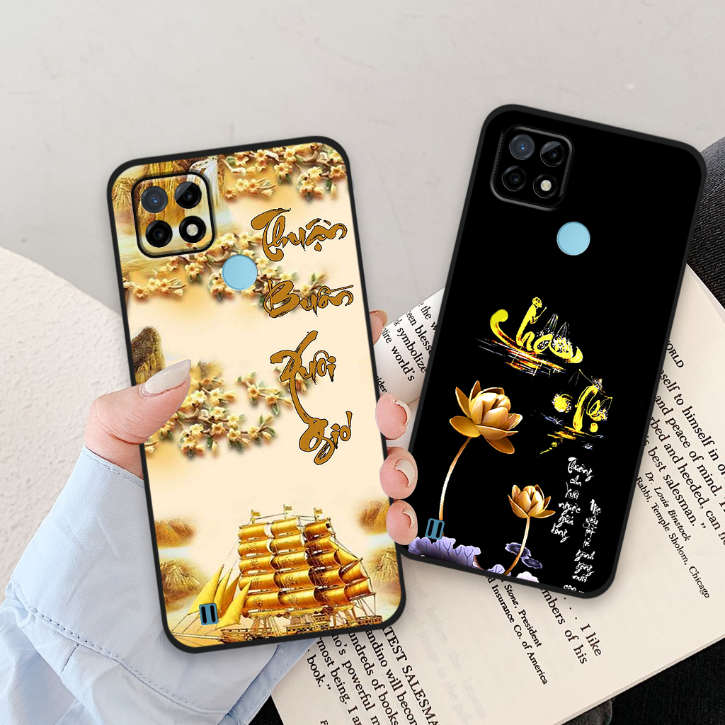 Ốp lưng Realme C21Y / Realme C25Y / Realme C21 in hình chữ cha mẹ, chữ thư pháp phong thuỷ