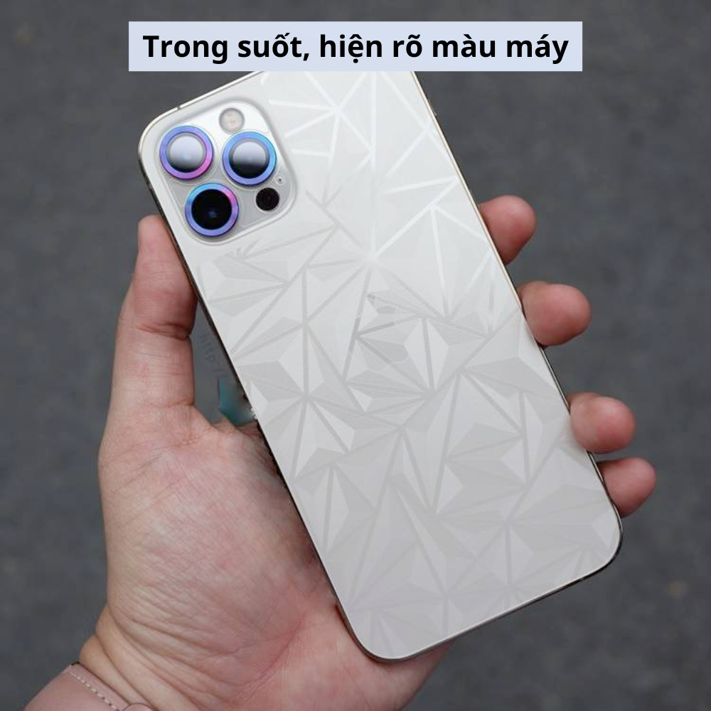 Miếng dán PPF 3D vân Kim Cương full lưng viền  dành cho iphone 15/14/13/12/11/Xsmax Fukia
