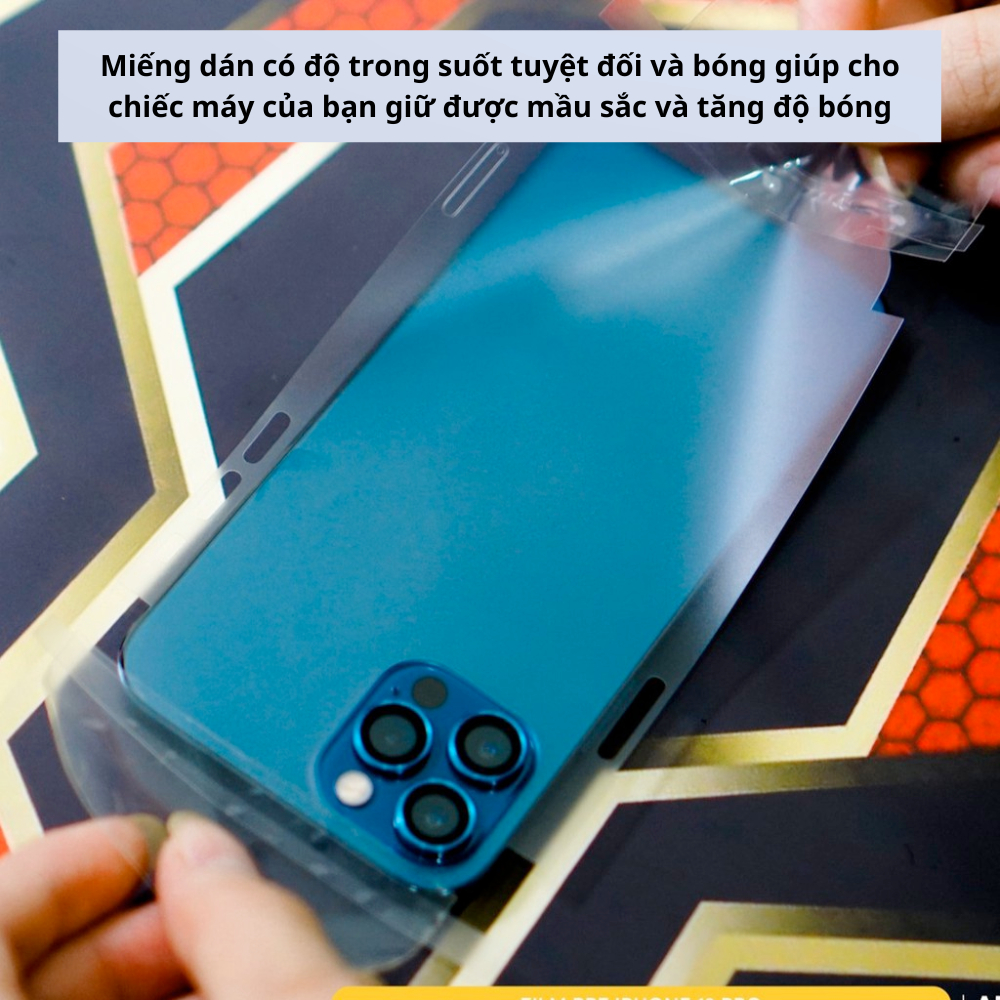 Miếng dán ppf full lưng viền lỗ loa  dành cho IP 15/14/13/12/11/Xsmax Fukia