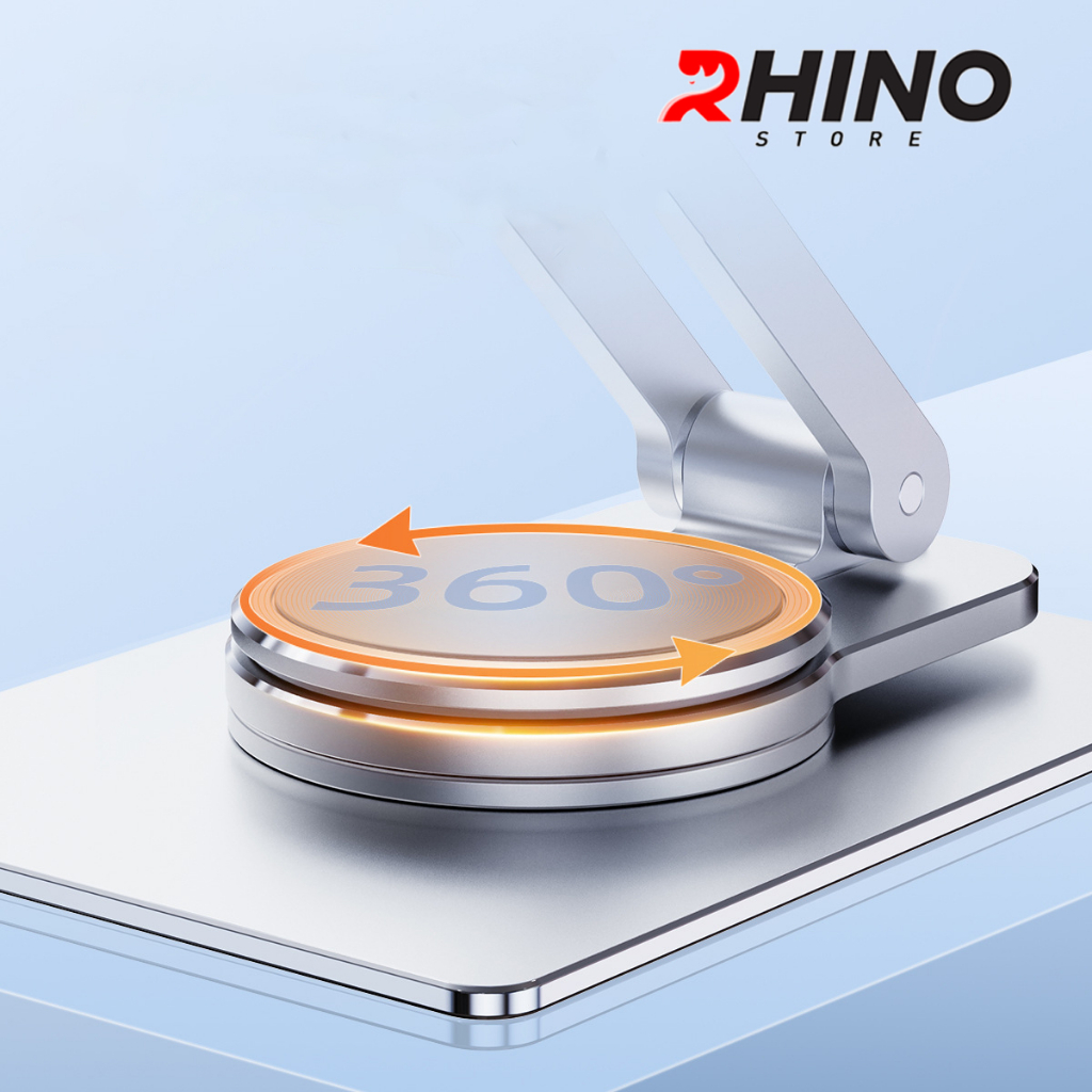 Kệ đỡ điện thoại, ipad 360° Rhino KP303, giá đỡ nhôm cao cấp để bàn tiện lợi có thể gấp gọn