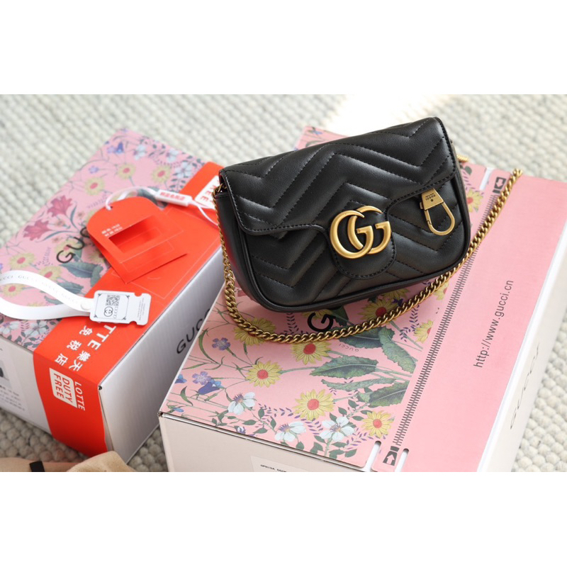 Túi đeo chéo guc marmont sp 2 box nam châm như ảnh da thật kèm ảnh thật tự chụp size 17cm