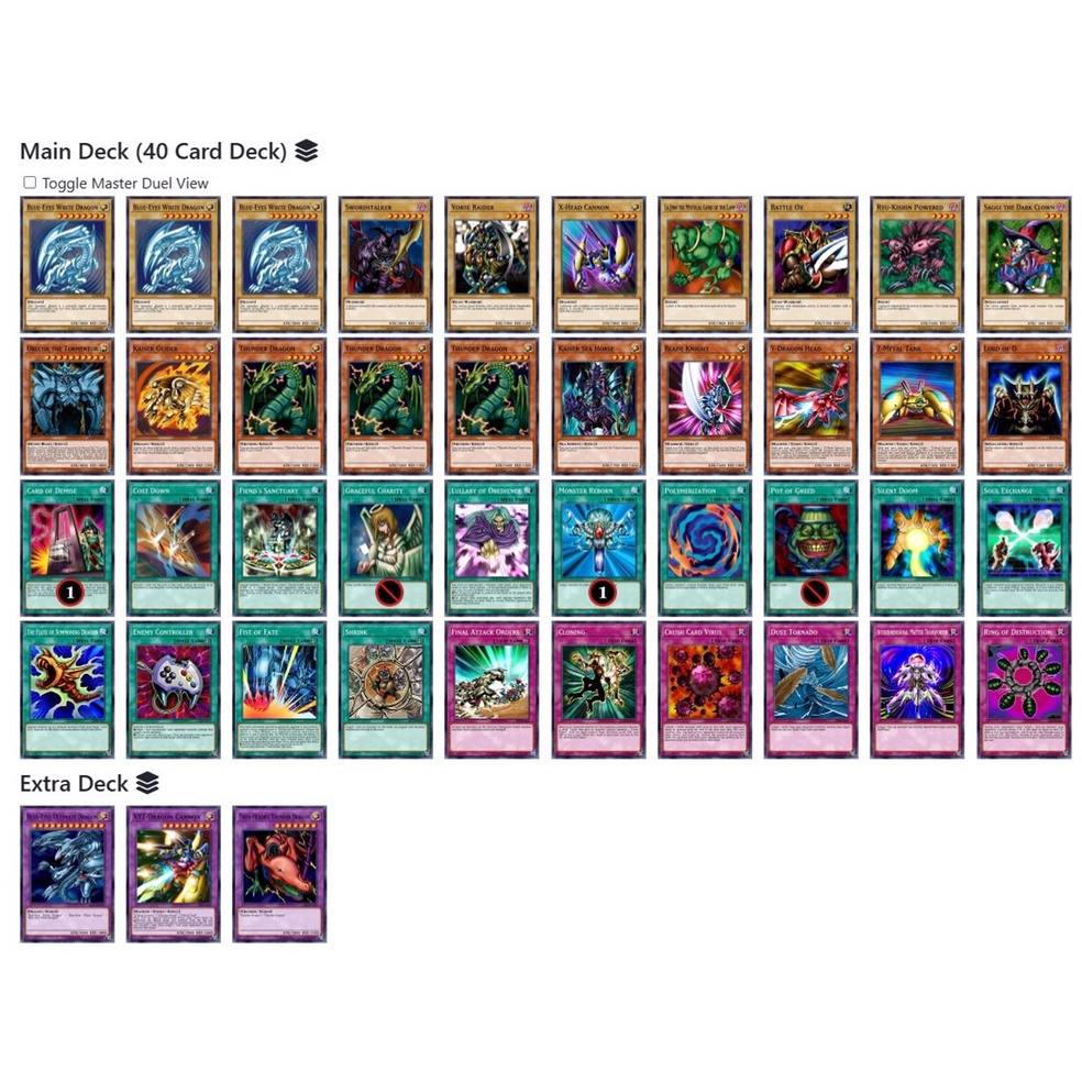 Bài YuGiOh - Bộ Bài Nhân vật Kaiba  - Card Game VN Giá Rẻ