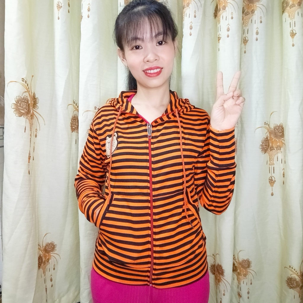 ÁO KHOÁC THUN GÂN SỌC THÊU GẤU THỜI TRANG CAO CẤP HÀNG VNXK