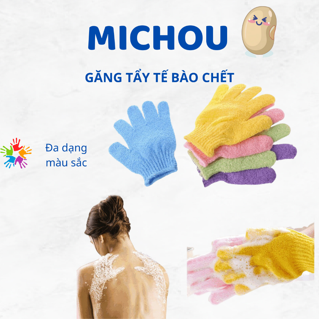 Găng tay tắm tẩy da chết