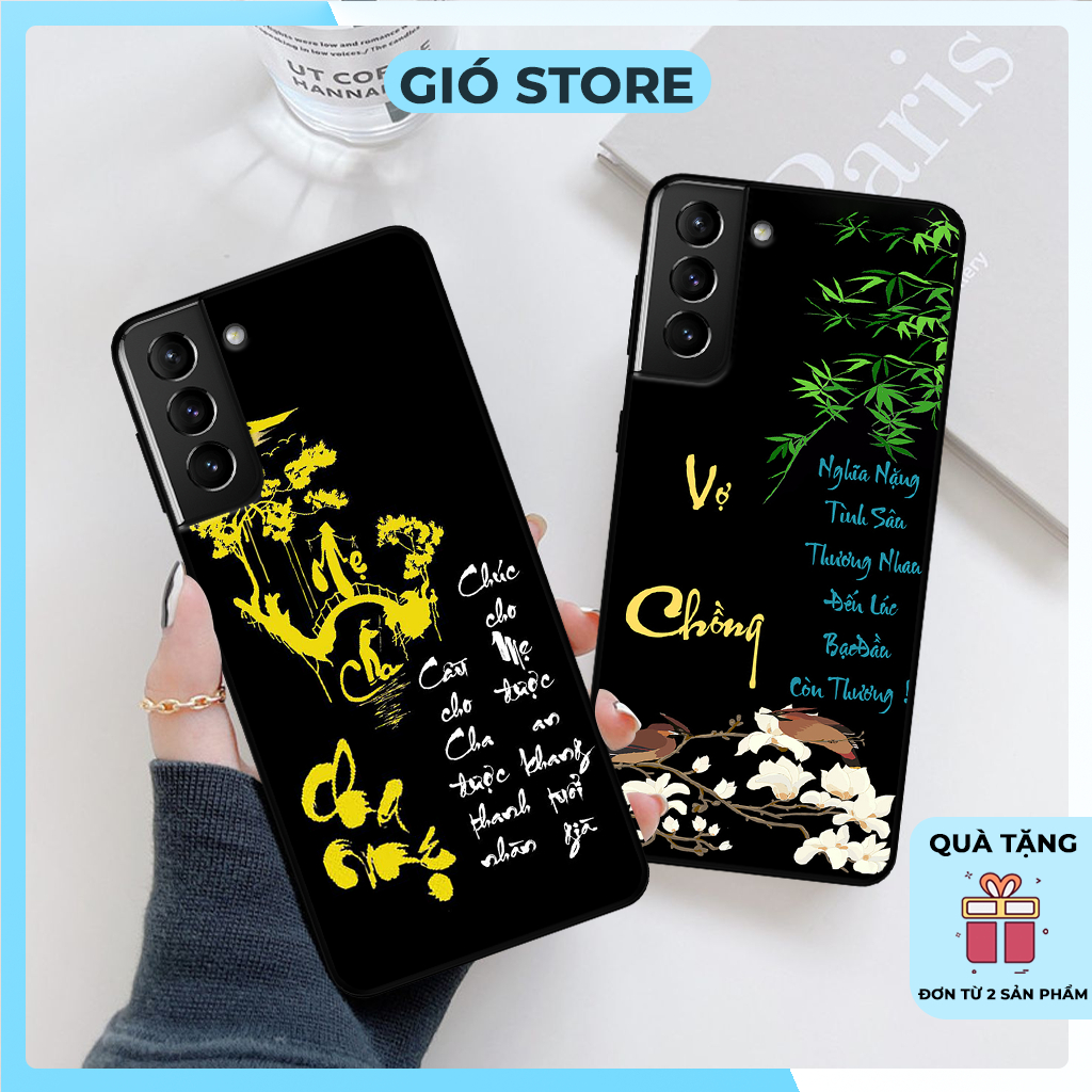 Ốp lưng Samsung S21 FE 5G / S21 5G / S21 Plus 5G / S21+ 5G in hình chữ cha mẹ, chữ thư pháp phong thuỷ