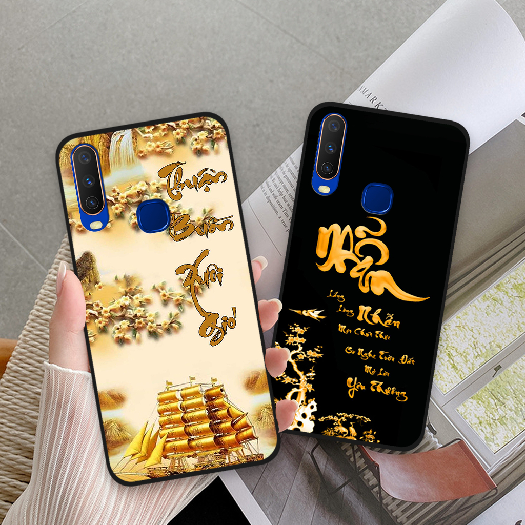 Ốp lưng Vivo U10  / Y15  / Y12  / Y17  in hình chữ cha mẹ, chữ thư pháp phong thuỷ