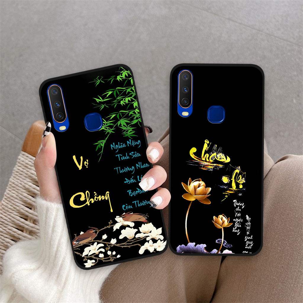 Ốp lưng Vivo U10  / Y15  / Y12  / Y17  in hình chữ cha mẹ, chữ thư pháp phong thuỷ