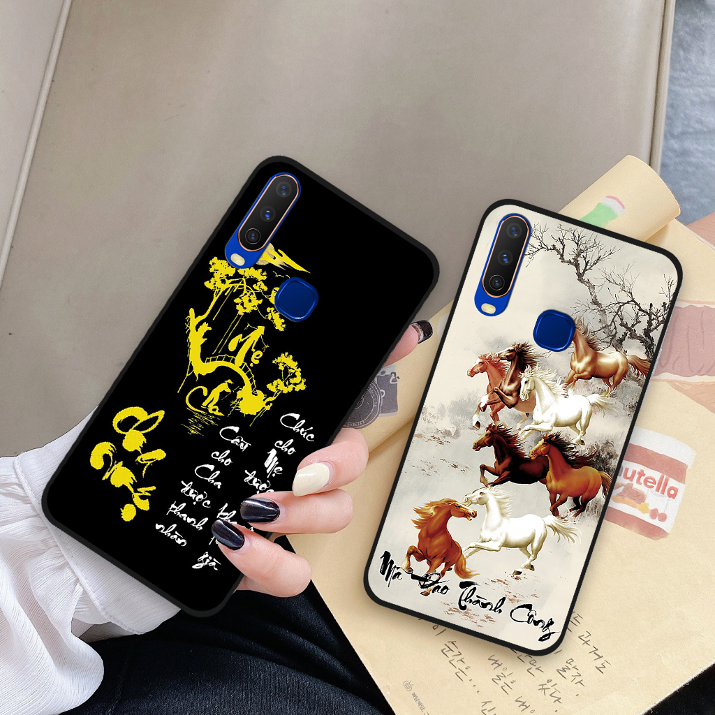 Ốp lưng Vivo U10  / Y15  / Y12  / Y17  in hình chữ cha mẹ, chữ thư pháp phong thuỷ