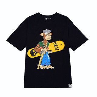 Áo Thun Cotton NAP In Hình Phong Cách Trẻ Form Rộng Monkey Hippop