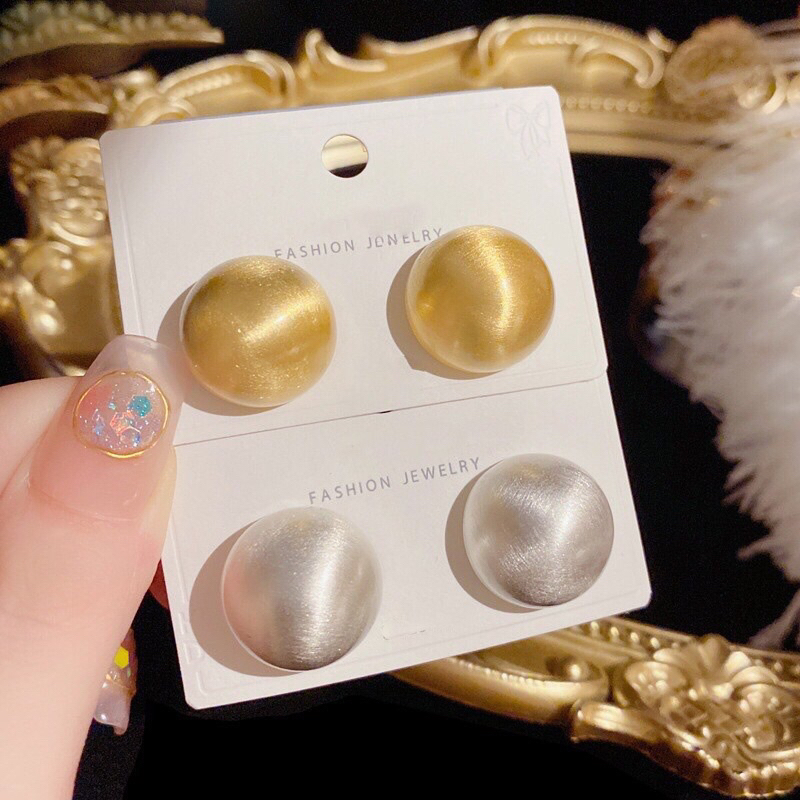 Khuyên tai bông tai nữ đá cao cấp bền màu sang trọng MÃ CÚC ảnh thật + video