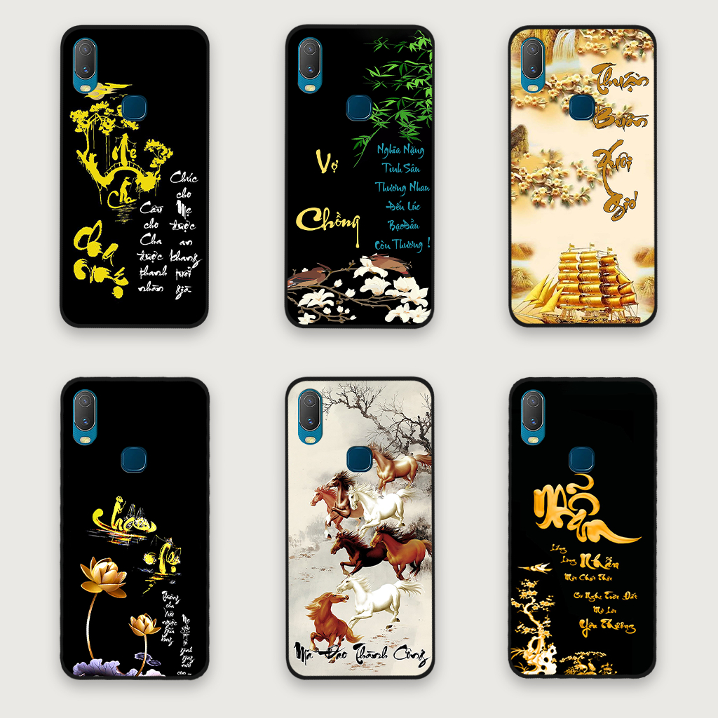 Ốp lưng Vivo Y11 / Vivo 1906 in hình chữ cha mẹ, chữ thư pháp phong thuỷ