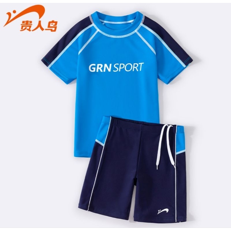 Sét đồ bơi bé trai YY9913 GRN Sport size 13-50kg phong cách thể thao chất mịn đẹp