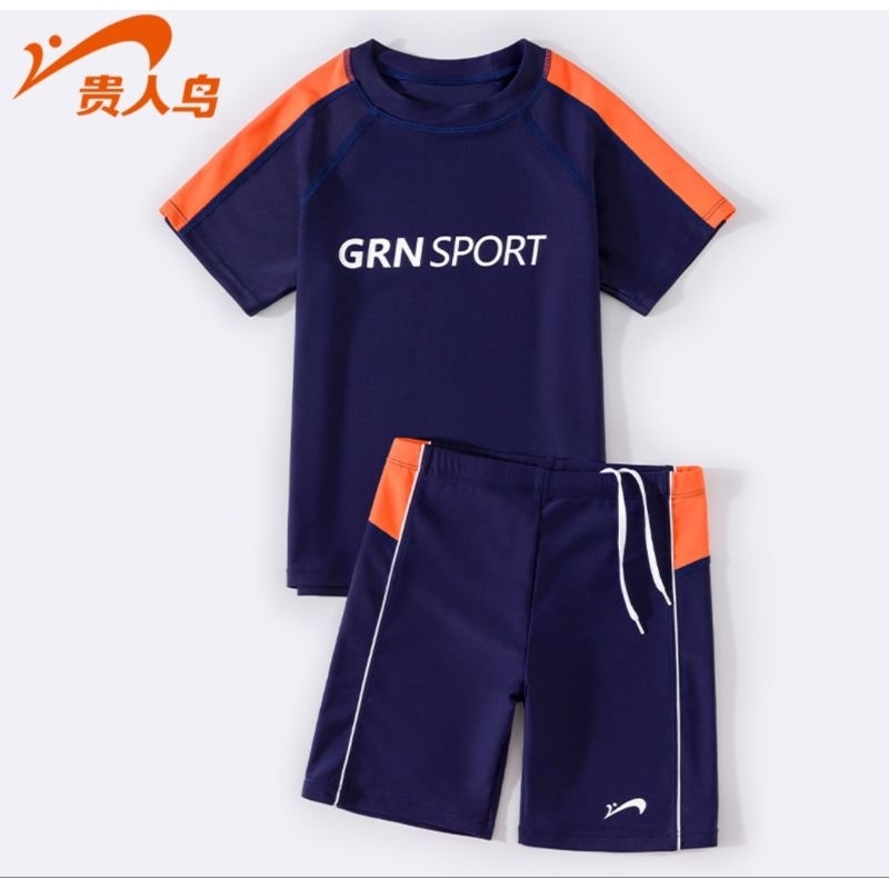 Sét đồ bơi bé trai YY9913 GRN Sport size 13-50kg phong cách thể thao chất mịn đẹp
