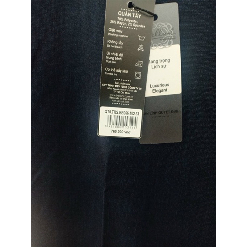 Quần tây nam cao cấp thương hiệu Belluni