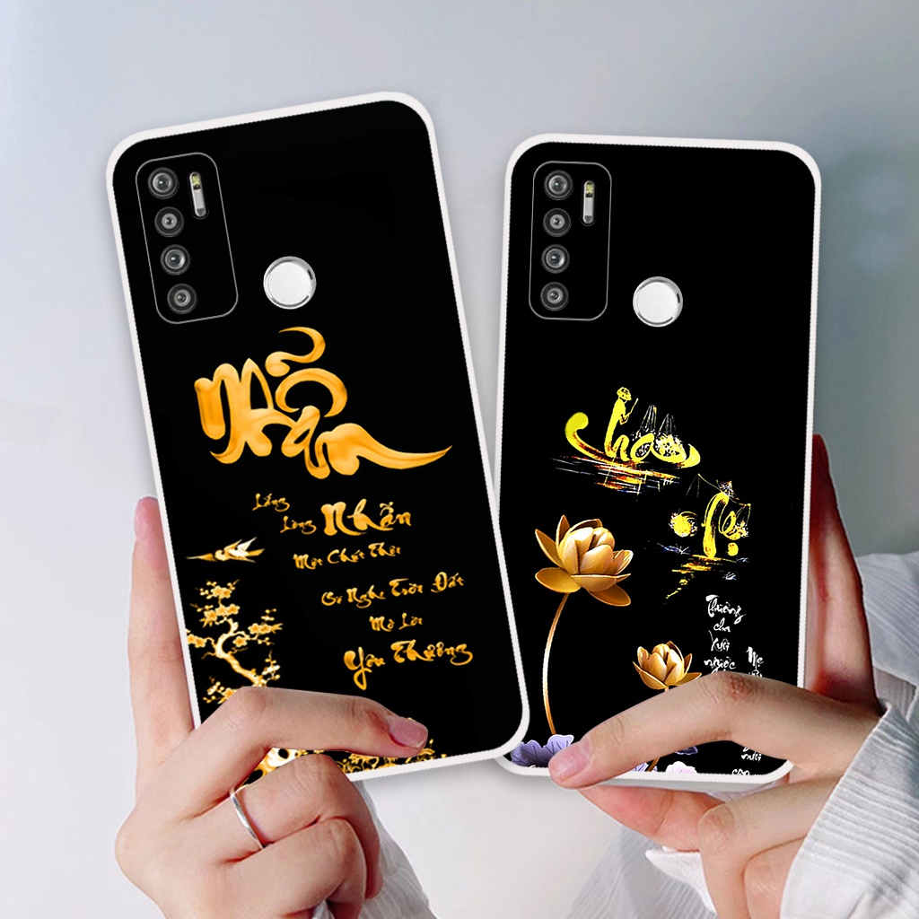 Ốp lưng Vsmart Live 4 in hình chữ cha mẹ, chữ thư pháp phong thuỷ