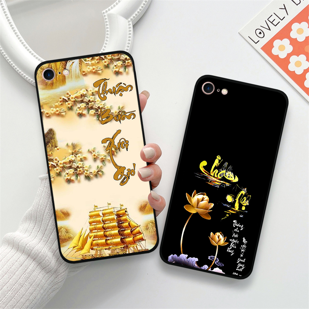 Ốp lưng Iphone 5/ 5S/ 6/ 6S/ 6 Plus/ 6s Plus/ 7/ 8/ se 2020 in hình chữ cha mẹ, chữ thư pháp phong thuỷ