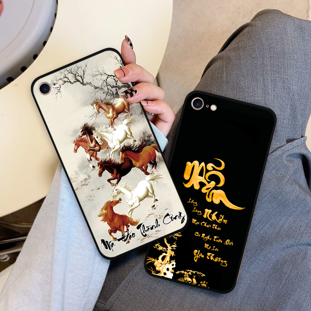 Ốp lưng Iphone 5/ 5S/ 6/ 6S/ 6 Plus/ 6s Plus/ 7/ 8/ se 2020 in hình chữ cha mẹ, chữ thư pháp phong thuỷ