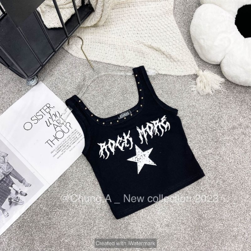 Áo ba lỗ ngôi sao viền đinh hàng QC