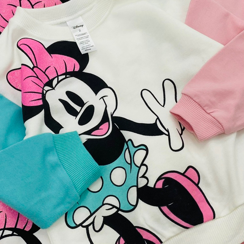Đồ thu đông bé gái. Bộ dài tay bé gái. Áo quần bé gái. Set bộ nỉ da cá Minnie Disney dự xịn bé gái 2-5Y 10-27kg