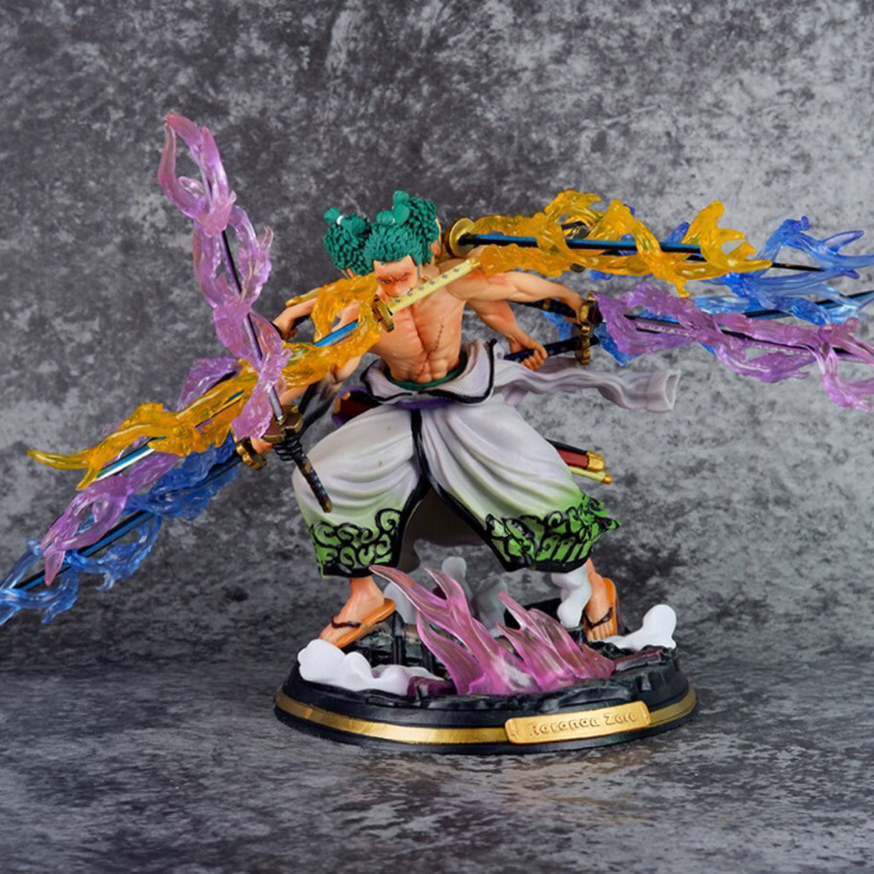 Mô hình one piece Rozo 3 đầu 9 tay có Luffy Store có led cao 22 cm, mô hình nhân vật Rozo, figure anime vua hải tặc