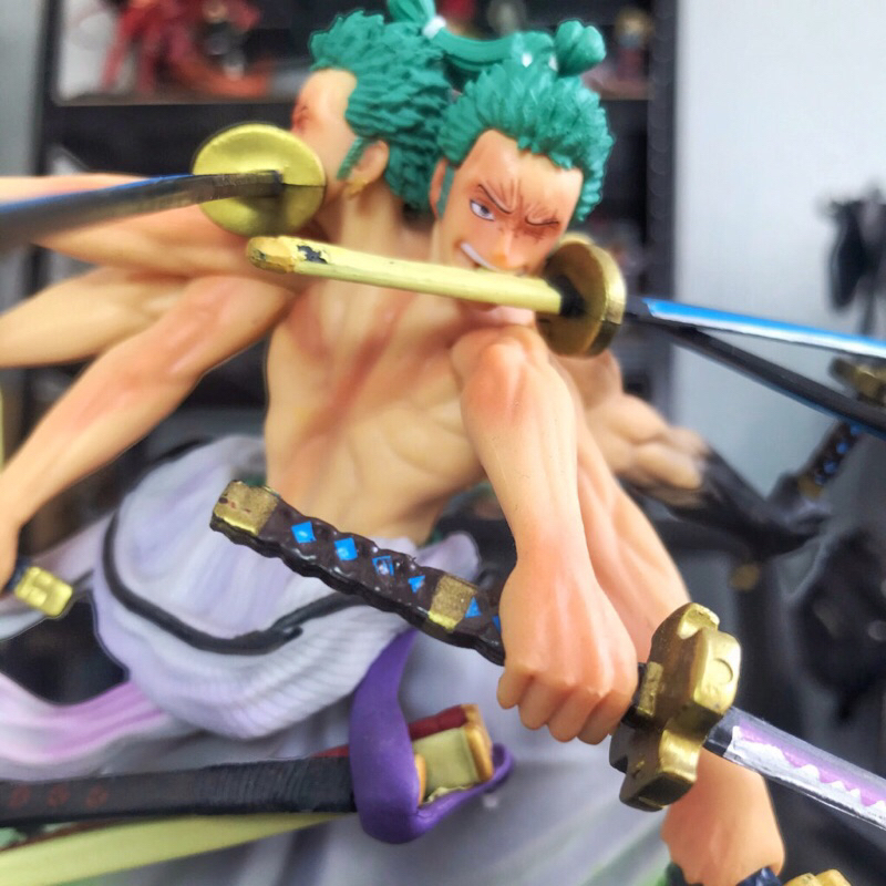 Mô hình one piece Rozo 3 đầu 9 tay có Luffy Store có led cao 22 cm, mô hình nhân vật Rozo, figure anime vua hải tặc