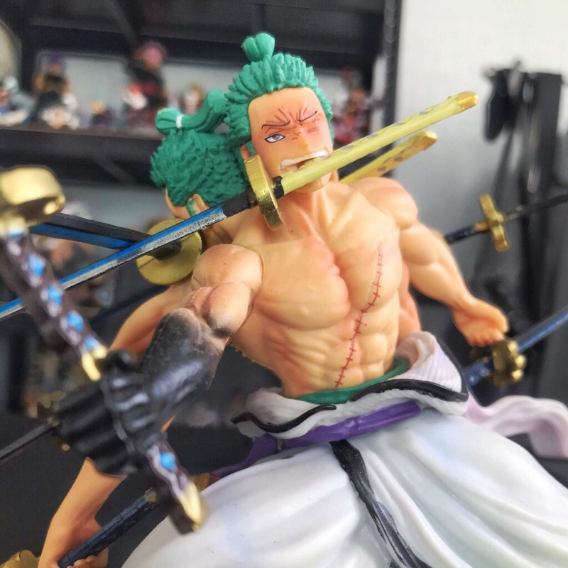 Mô hình one piece Rozo 3 đầu 9 tay có Luffy Store có led cao 22 cm, mô hình nhân vật Rozo, figure anime vua hải tặc