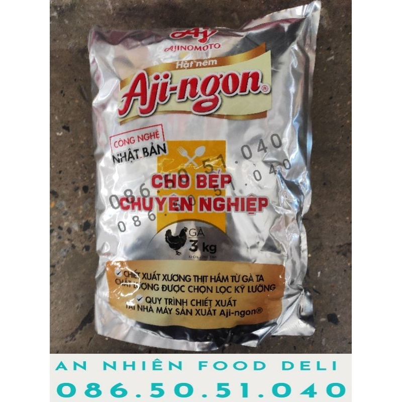 Hạt Nêm Gà Aji-ngon Ajinomoto Gói To 3kg Giá Sỉ Cho Nhà Hàng Quán Ăn