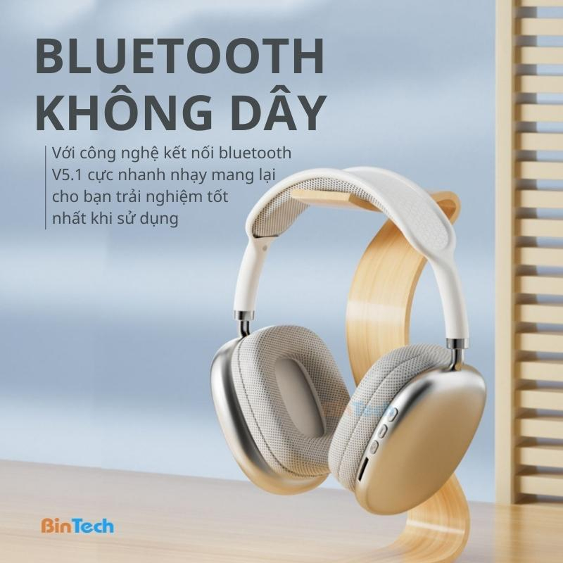 Combo tai nghe chụp tai bluetooth và dây AUX 3.5 âm thanh nổi giảm ồn thoải mái chống thấm nước có mic