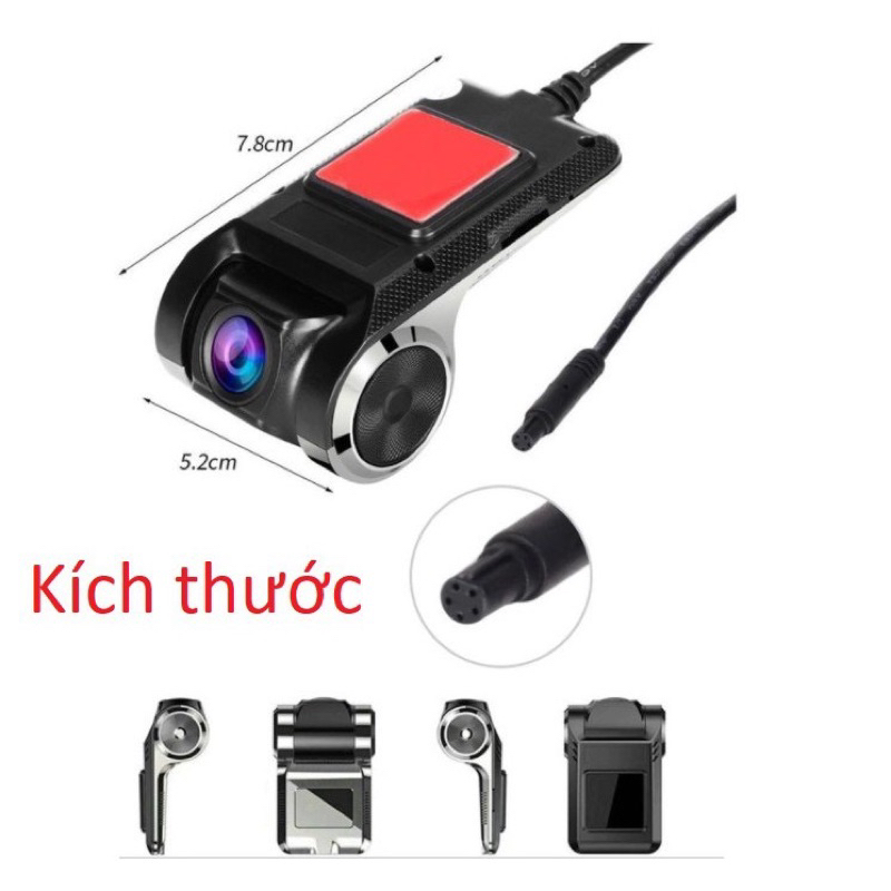 Camera hành trình U2 tích hợp màn hình androdi ô tô, ghi hình trước full HD 1080