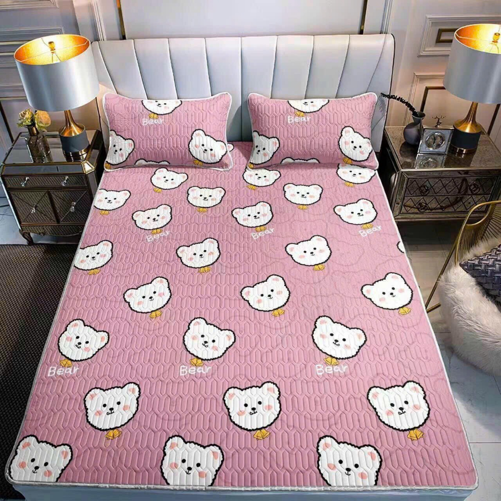 Chiếu Điều Hòa Cao Su 3D Mát Lạnh Màu Hè - Hàng Loại 1 Nhập Khẩu Tặng Kèm Đôi Gối