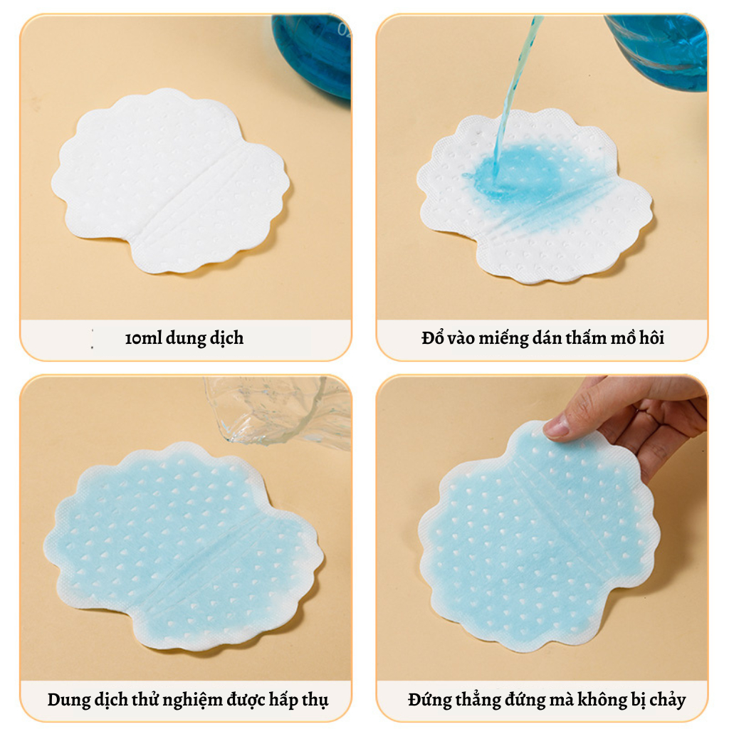 Set 100 Miếng dán chống mồ hôi nách, miếng dán ngăn mồ hôi nách siêu thâm hút cho Nam và Nữ che tên sản phẩm